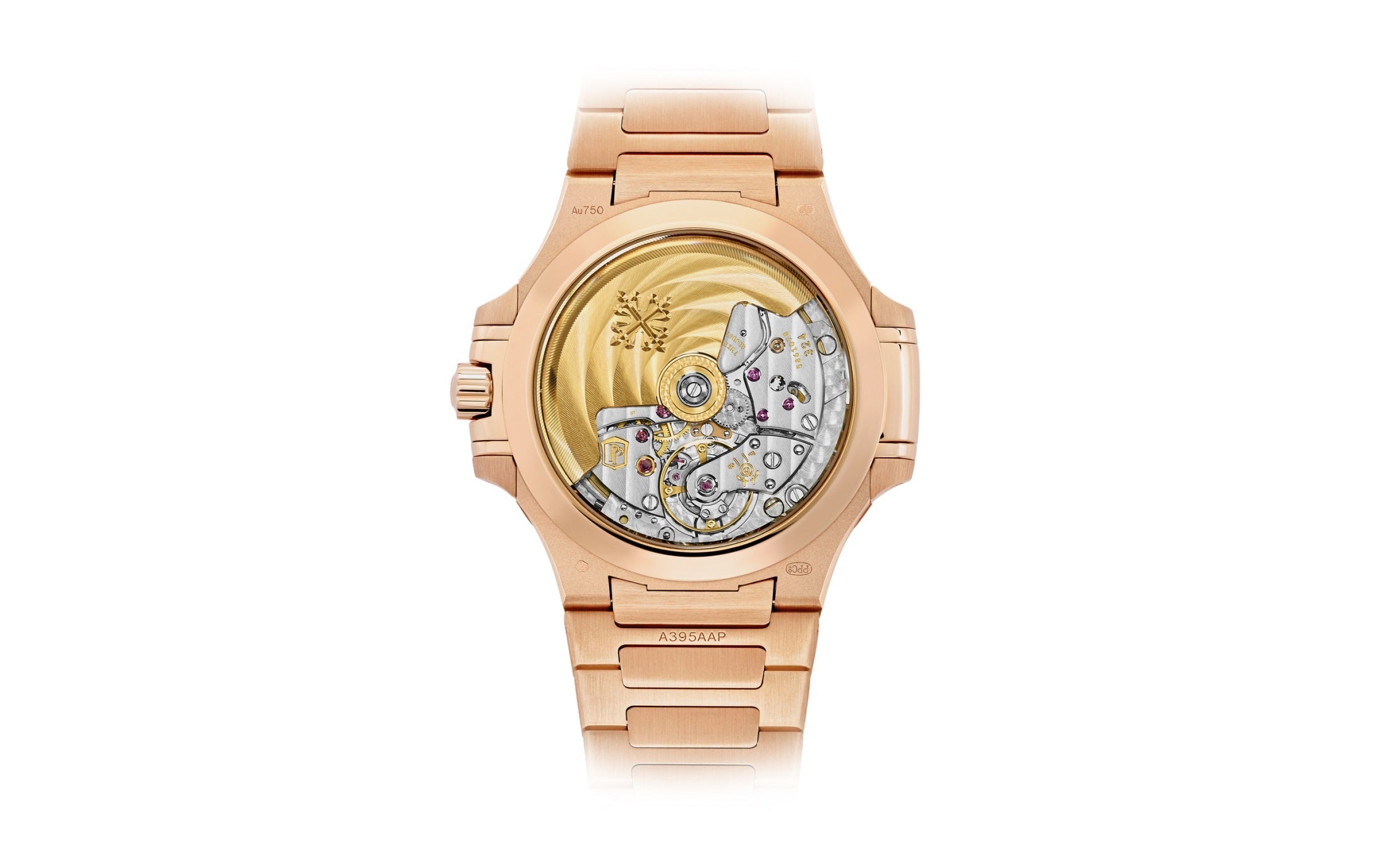 Nautilus Ladies Automatic Watch, 18k Rose Gold and Diamonds, 35, 2mm, Ref# 7118/1200R-010