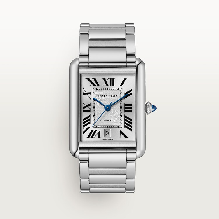 Unworn Tank Must de, Extra-large Stainless Steel, 41mm x 31mm, Ref# WSTA0053, box and papers
