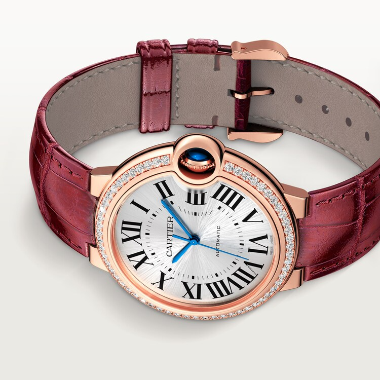 Unworn Ballon Bleu de, 18k Rose Gold with Diamond-set, 36mm, Ref# WJBB0034, box and papers