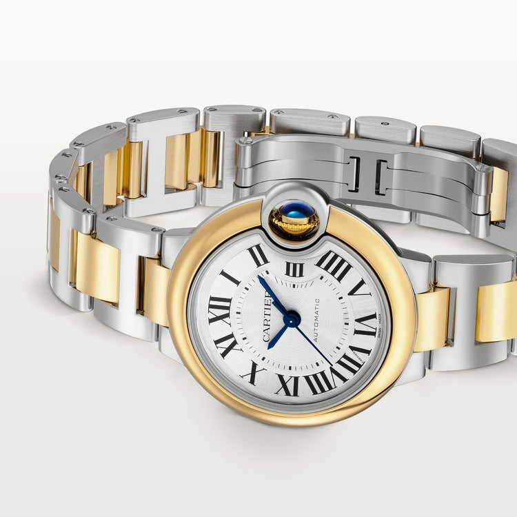 Unworn Ballon Bleu, Stainless Steel and 18k Yellow Gold, 36mm, Ladies, Ref# W2BB0038, box and papers