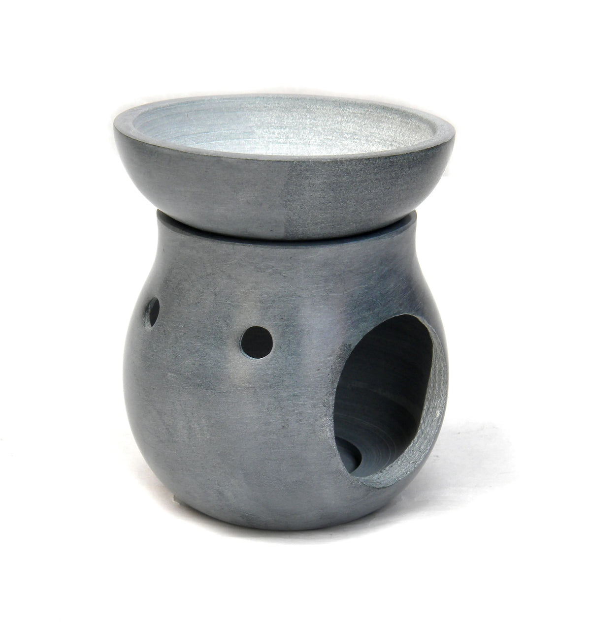 Handcrafted White Alabaster Stone Oil Burner Lamp, Non-Electric - image 6
