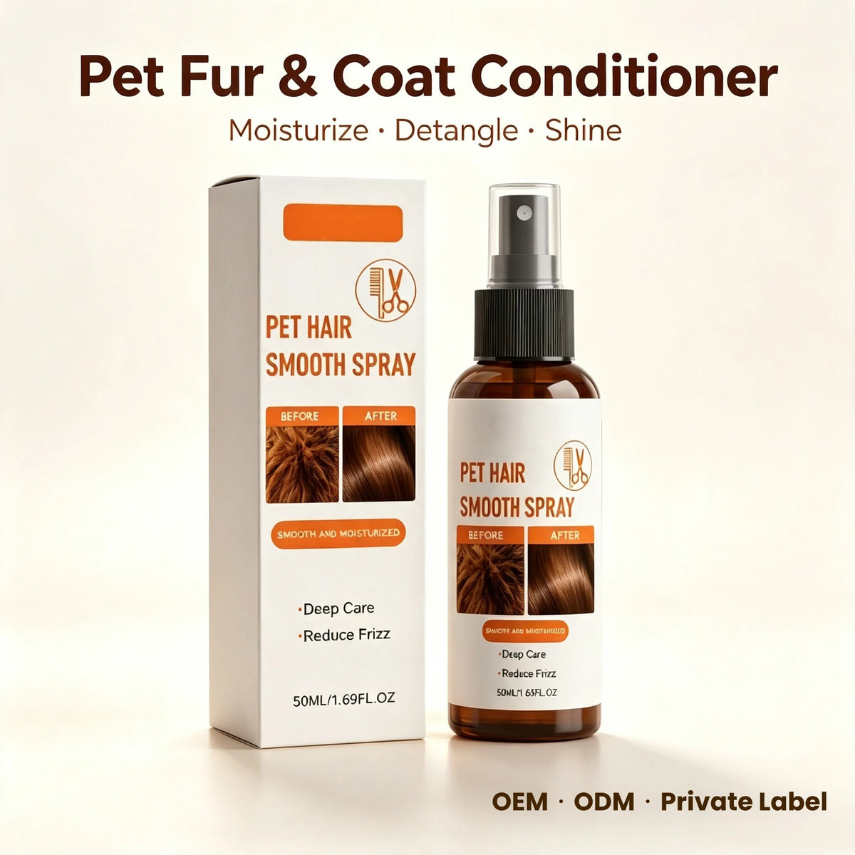 PET Hair Dog Cat Fur & Coat Conditioner Moisturizing Detangling Softening & Shine Care