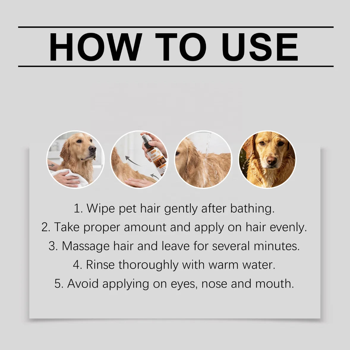PET Hair Dog Cat Fur & Coat Conditioner Moisturizing Detangling Softening & Shine Care