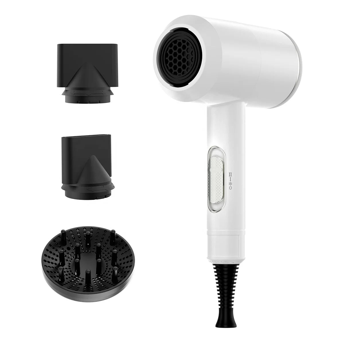 2000W Ionic Hair Dryer with 2 Nozzles and Diffuser, US Plug - image 9