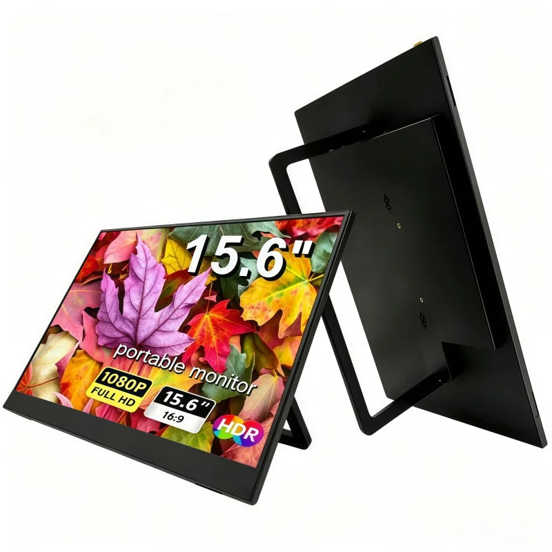15.6" FHD IPS Laptop Screen Extender with Built-In Stand and Speaker