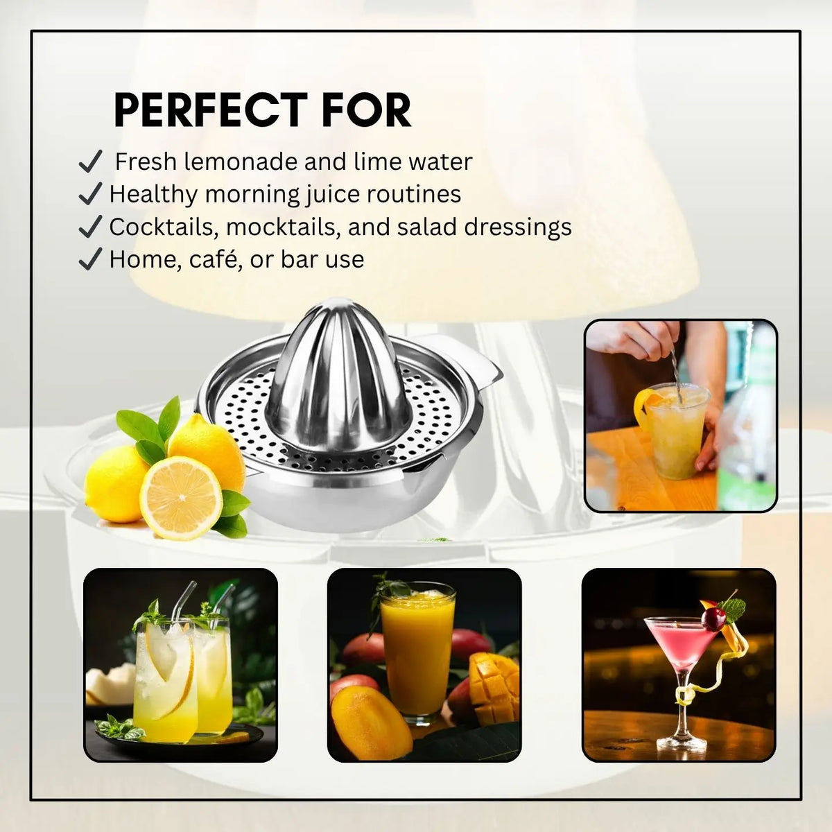 Sale Restaurant Kitchen Household Stainless Steel Manual Juicer for Milk Tea Lemon Fruit