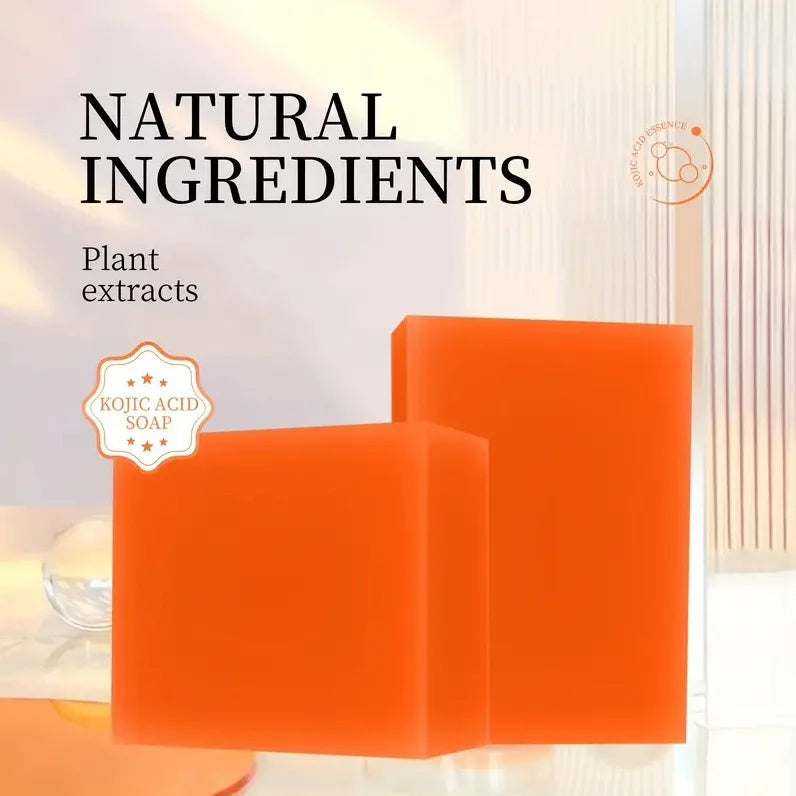 Handmade Turmeric and Kojic Acid Bar Soap with African Net Sponge - image 4