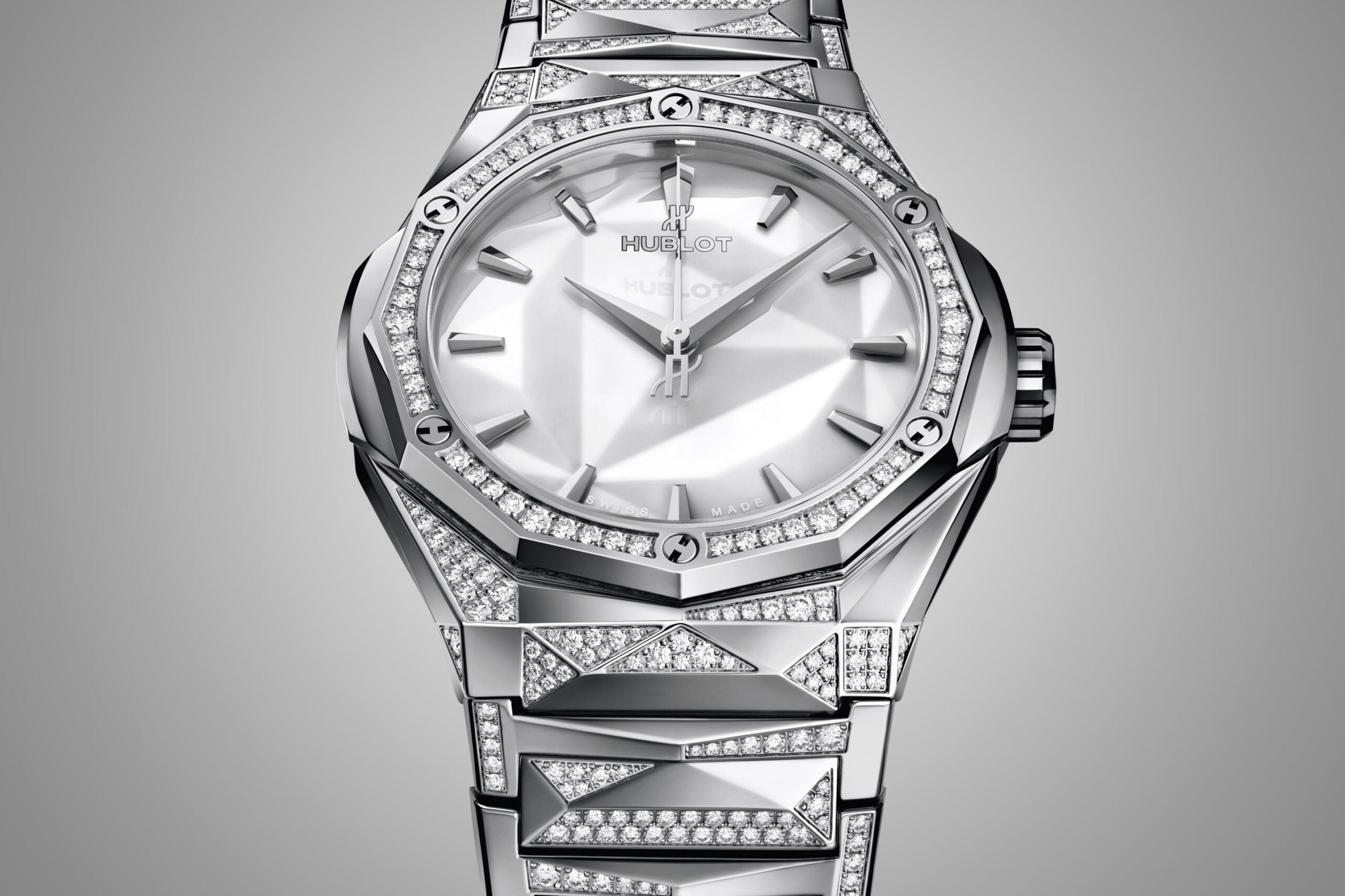 Classic Fusion ORLINSKI BRACELET TITANIUM WHITE ALTERNATIVE PAVÉ Ref# 550.NS.2200.NS.3804.ORL22