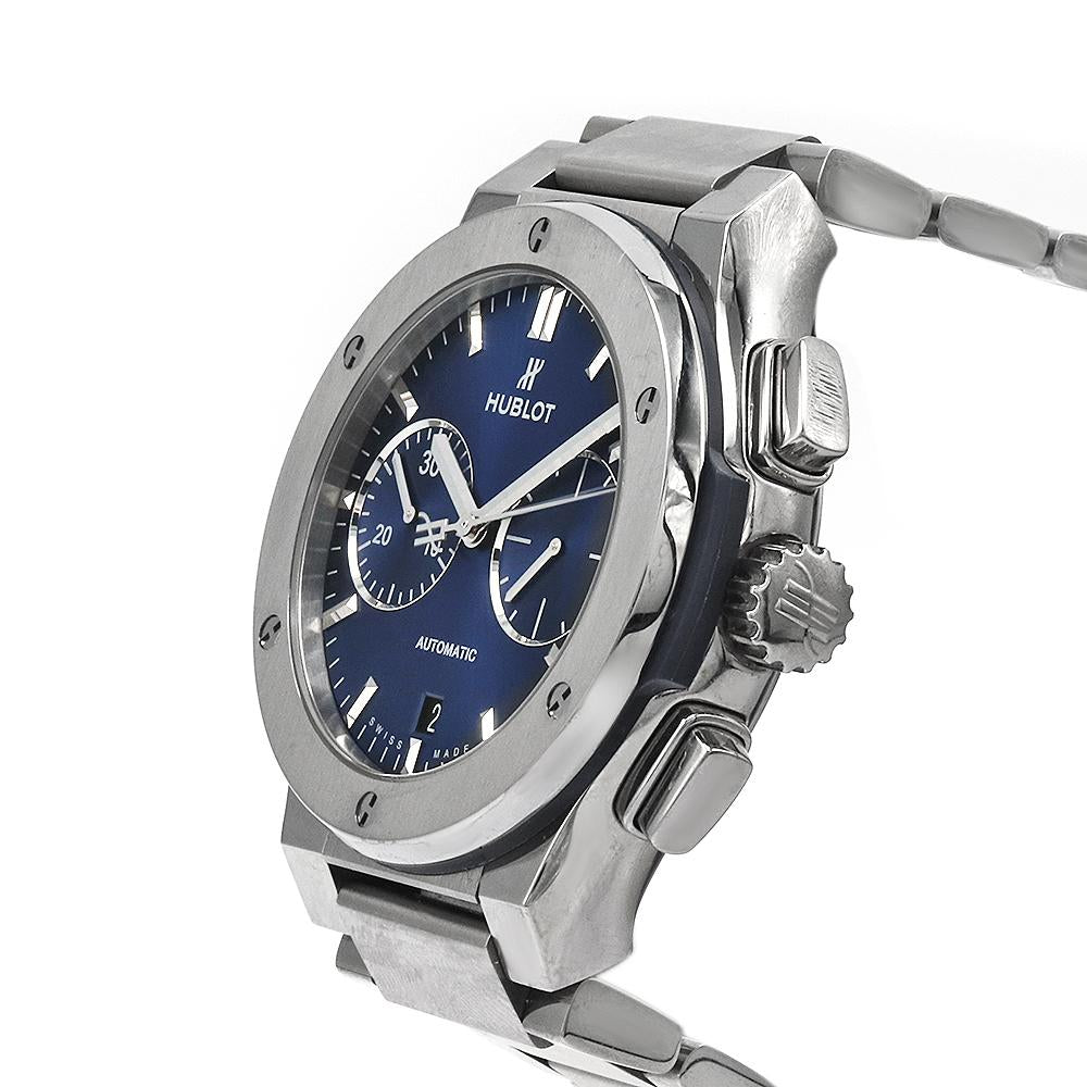 Classic Fusion Blue Chronograph Titanium Bracelet 45mm, Ref# 520.NX.7170.NX