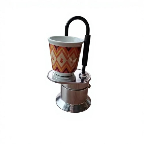 Aluminum Alloy Portable Single-Portafilter 50ml Mini Moka Pot Camouflage Minimalist