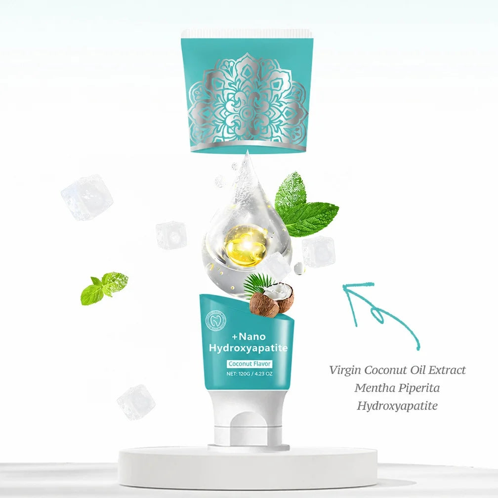 Coconut Oil Herbal Toothpaste with Nano-Hydroxyapatite, Mint, 120 g - image 3