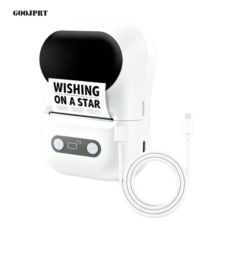 2-Inch Inkless Portable Label Printer with 1500mAh Battery, 58 mm