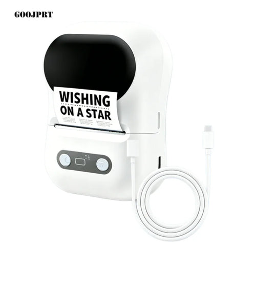 2 Inch Inkless Portable Thermal Label Printer 58mm Mini Sticker Machine for 1500mAh