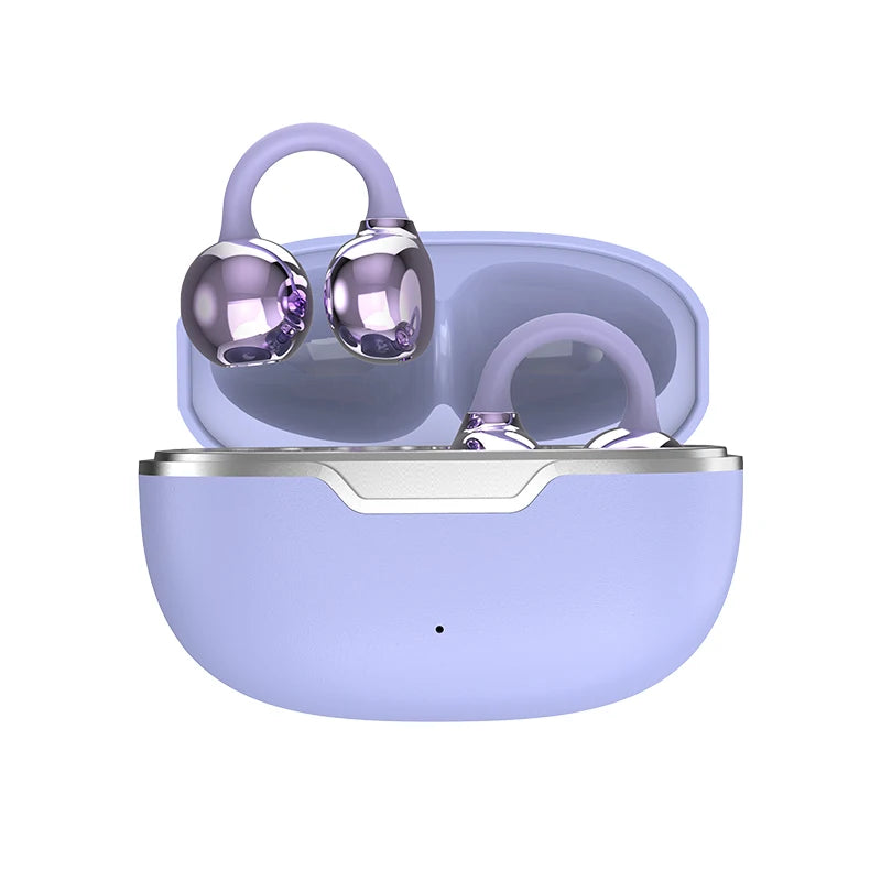 Open-Ear Clip Earbuds for Office, Bluetooth 5.4, Touch Control