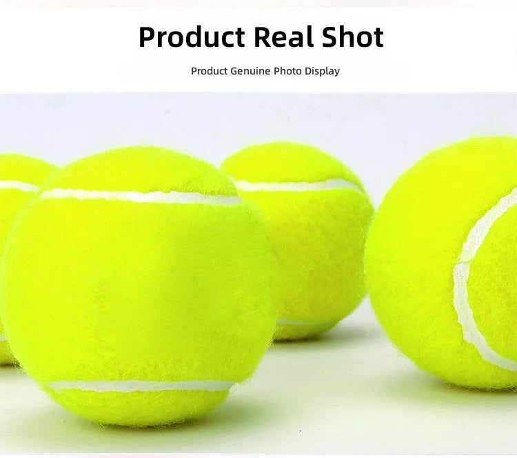 45% Wool Padel Match Ball, Hollow Design, 68 mm, 58 g, Yellow - image 6