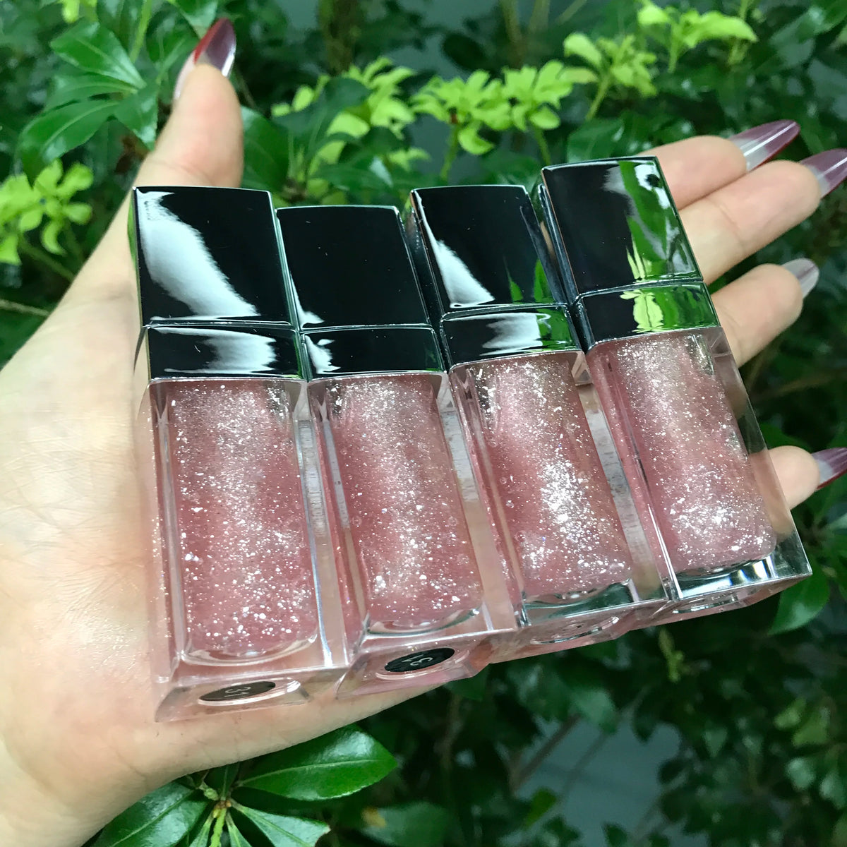 Cosmetics Makeup Mineral Organic Nude Vegan Glossy Lipgloss Shimmer Shiny Glitter Lip