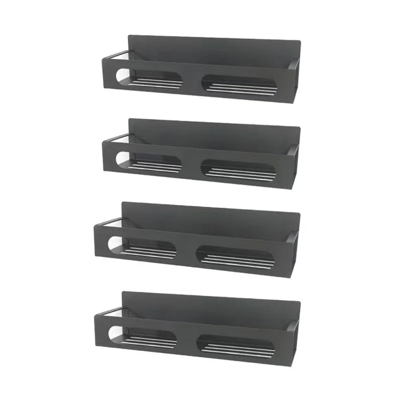 Slim Magnetic Fridge Shelf, Black Iron, Single Tier, 2 Lengths - image 2