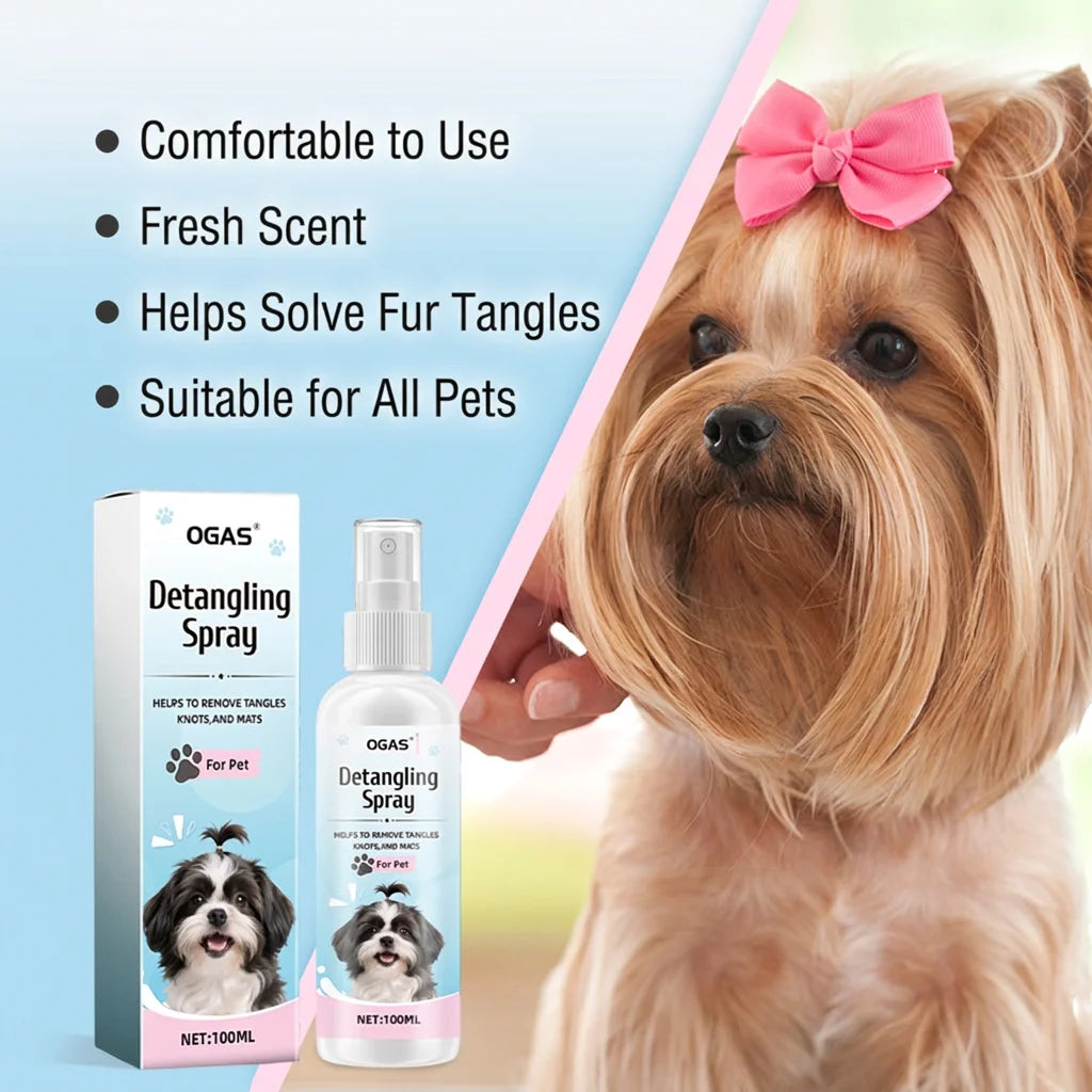 Hair Smoothing Spray Dog Hair Detangling Fluffy Care Spray PET Hair Smoothing Spray