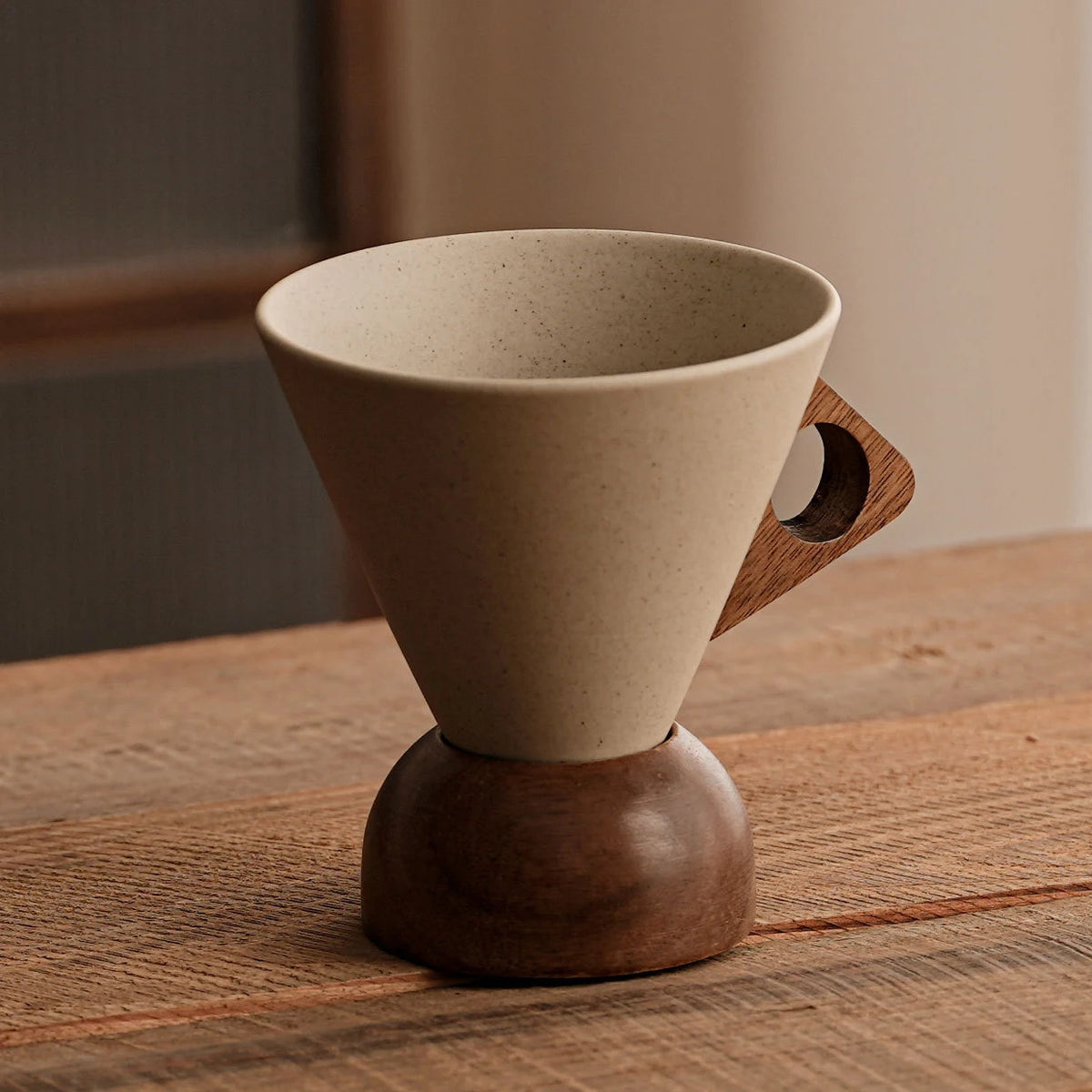 Matte Porcelain Coffee Mug with Tray, Dishwasher and Microwave Safe