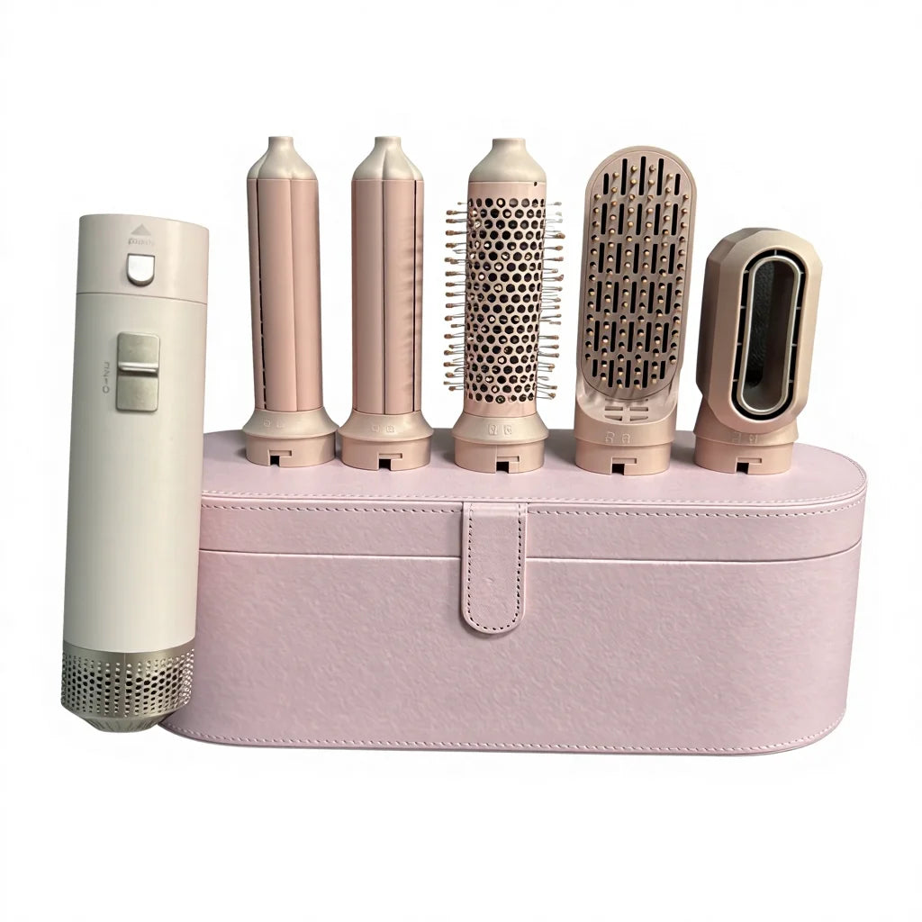 1000W Hot Air Styling Set with Dryer Brush, Curler and Straightener - image 4
