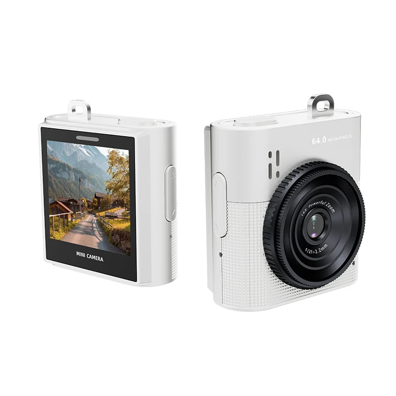 Vintage Film-Style Screenless Camera with Video Capture, SD Card