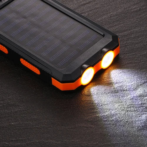 Slim Solar Power Bank with Compass and Two Flashlights - image 2