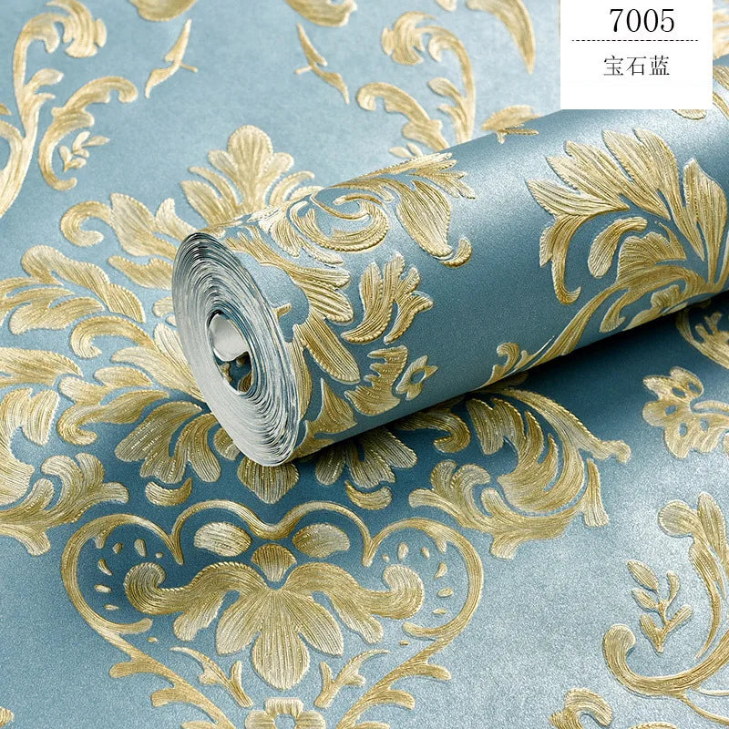3D Embossed Damask Rose Peel and Stick Wallpaper, 53 cm x 1 m - image 10