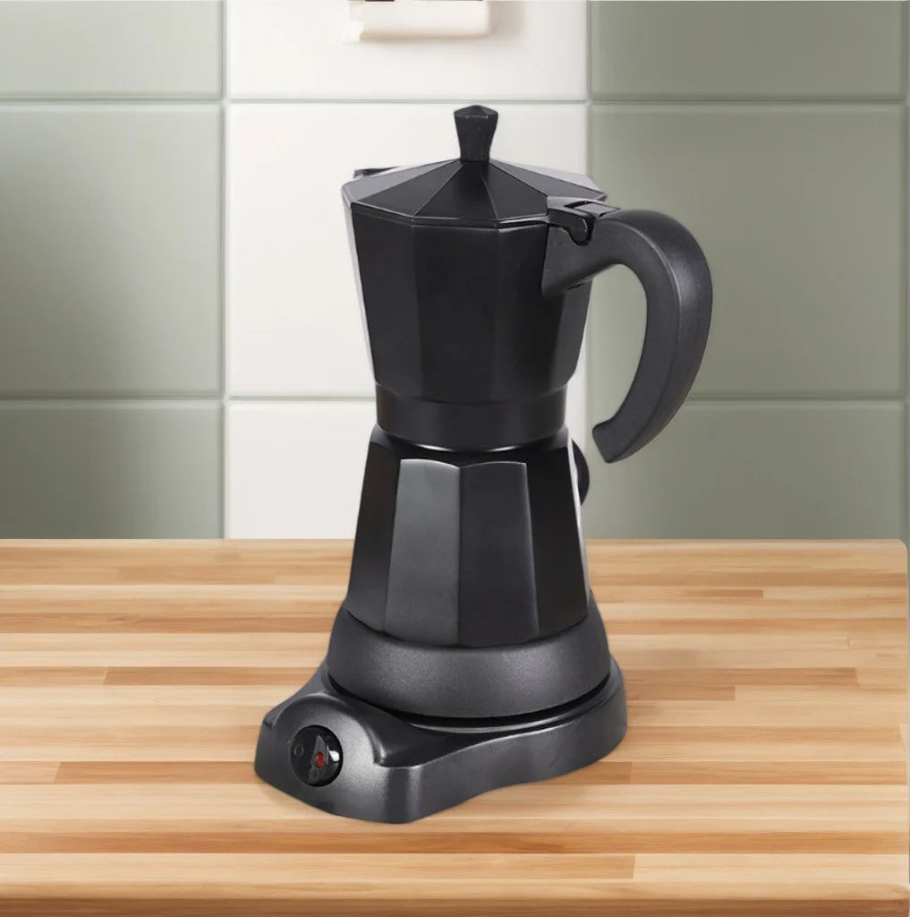 Electric Moka Coffee Pot with Stainless Steel Body, 480W, US Plug - image 5