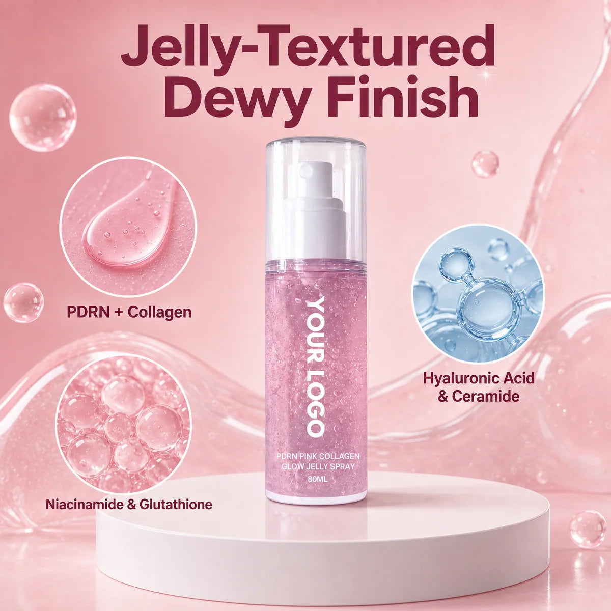 2-in-1 PDRN Collagen Jelly Mist and Setting Spray, 30 or 80 ml - image 3