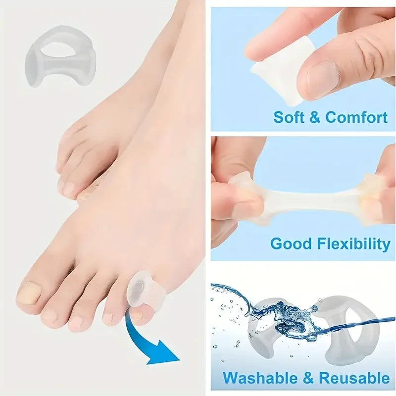 Silicone Toe Separators for Overlapping and Curled Toes, 10-Pack - image 4