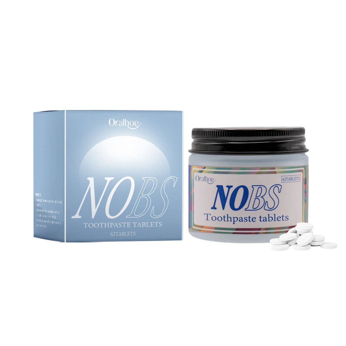Natural Herbal Chewable Toothpaste Tablets with Nano Hydroxyapatite NHA Home Use