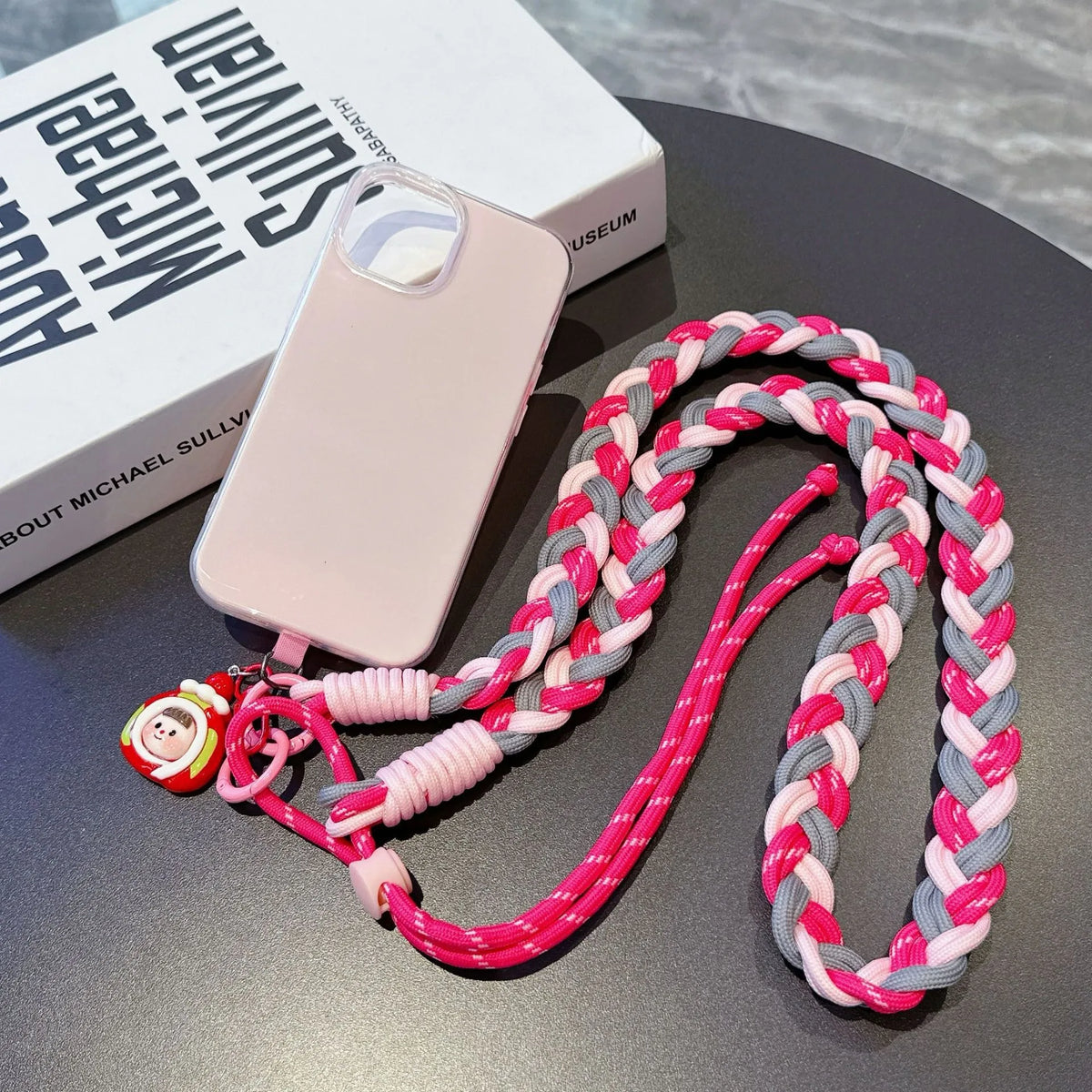 Nylon Woven Mobile Phone Lanyard Long Crossbody Strap Strong Anti-Loss Neck Strap for Men