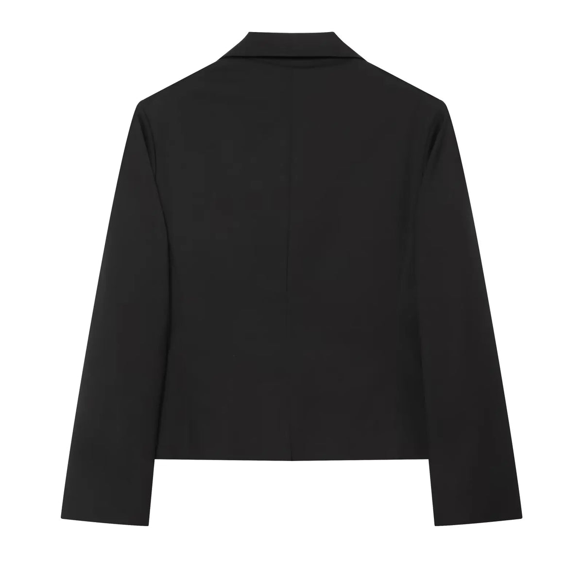Loose-Fit V-Neck Collared Cropped Blazer for Autumn, XS–L - image 2