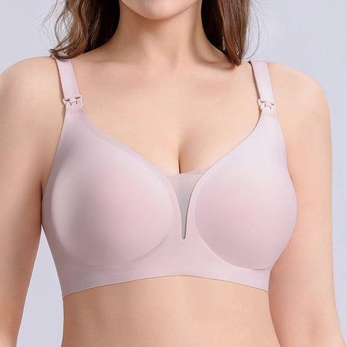 EU Size 3XL Seamless Ladies Maternity Nursing Bra All Seasons Jelly Glued Seamless