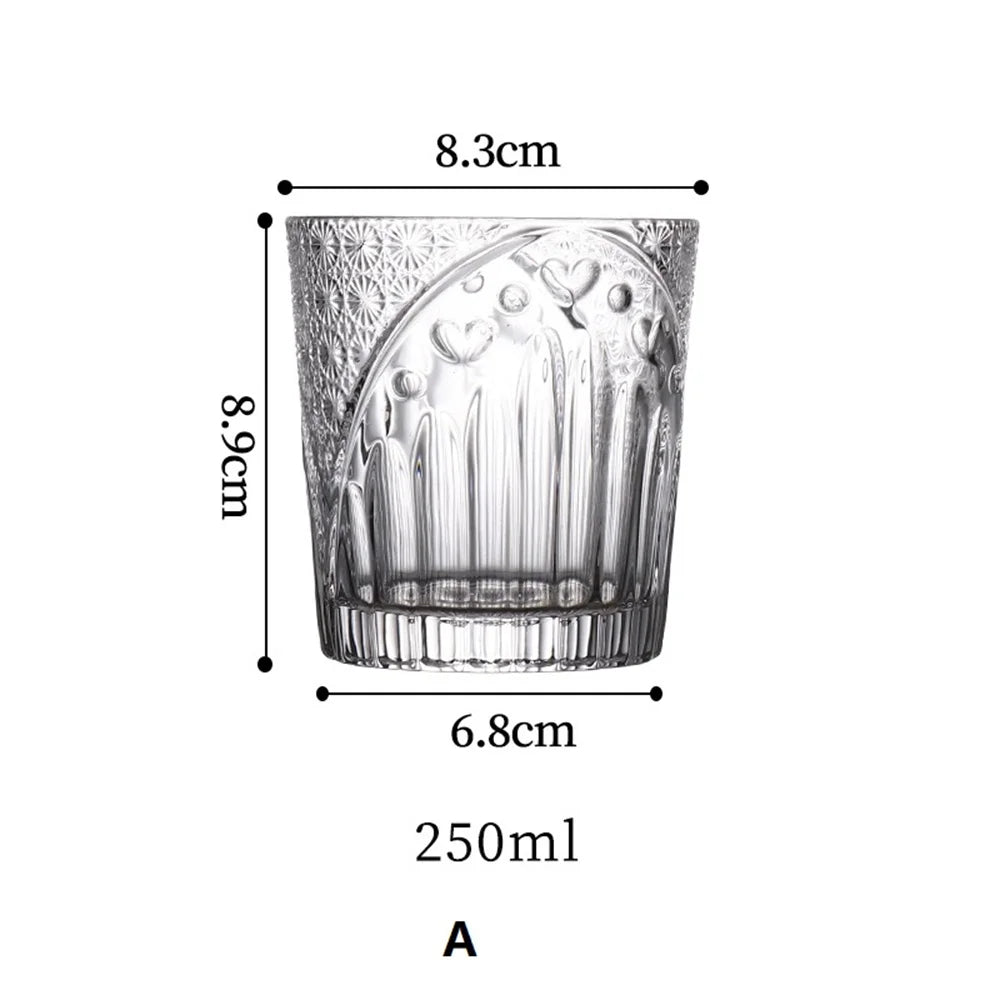 Old Fashioned Crystal Glasses Lead-Free Irregular Shot Glass Liquor Vodka Bourbon Whisky