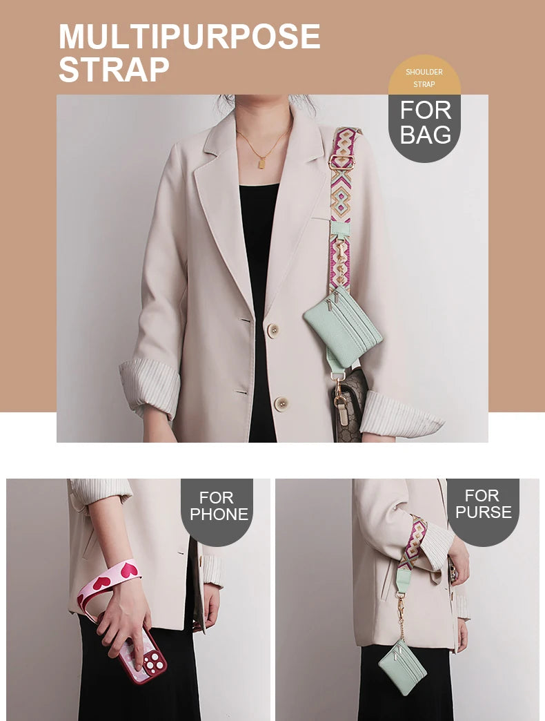 Adjustable Crossbody Phone Strap with Clip-On Zippered Coin Pouch - image 4