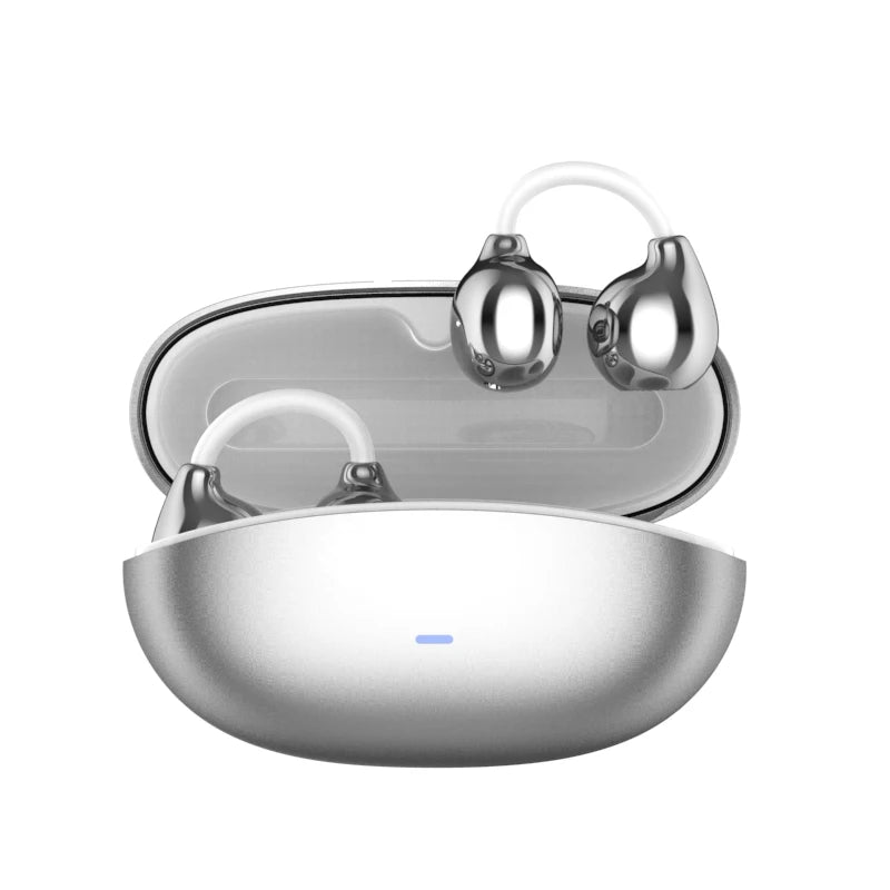 Lightweight Open-Ear Clip Earbuds with Translator, Bluetooth 5.4, IPX4