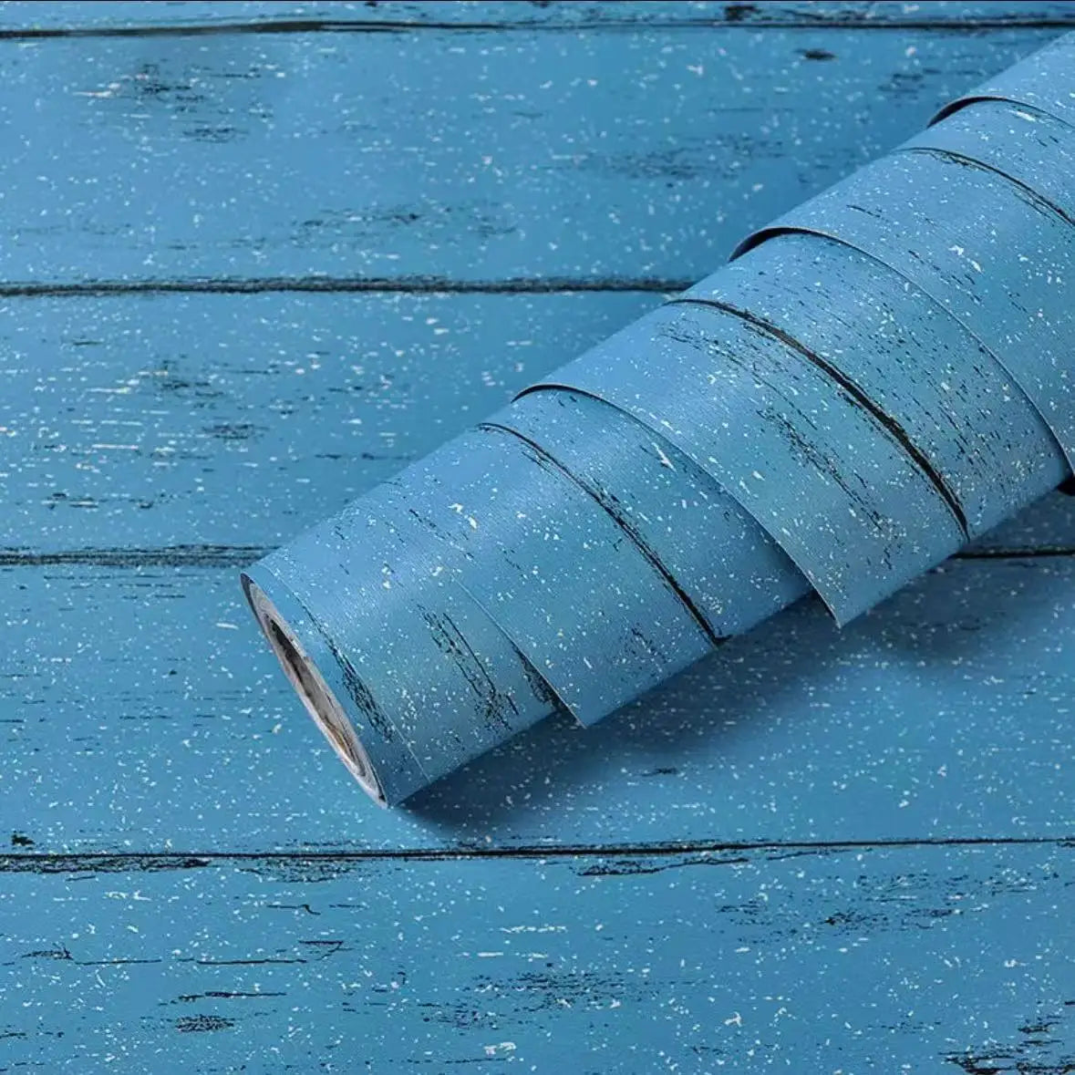 Blue Wood Grain Peel and Stick Contact Paper for Desks and Walls - image 3