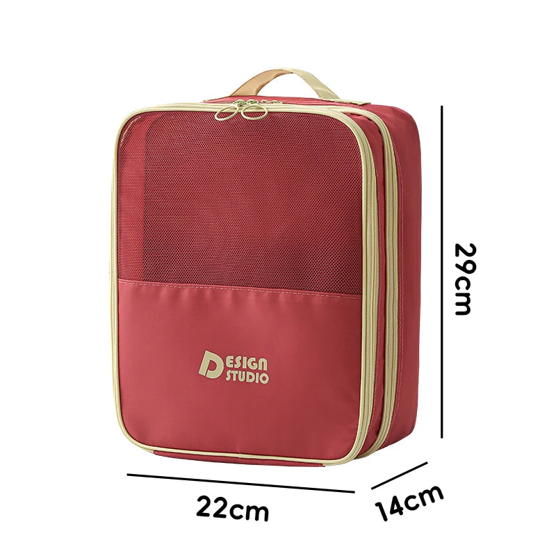 Zippered Polyester Shoe Dust Bag for Travel Packing, 200 g