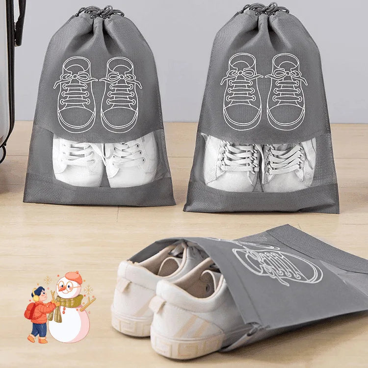 White Canvas Drawstring Dust Bag for Shoes and Handbags, 80 g - image 3