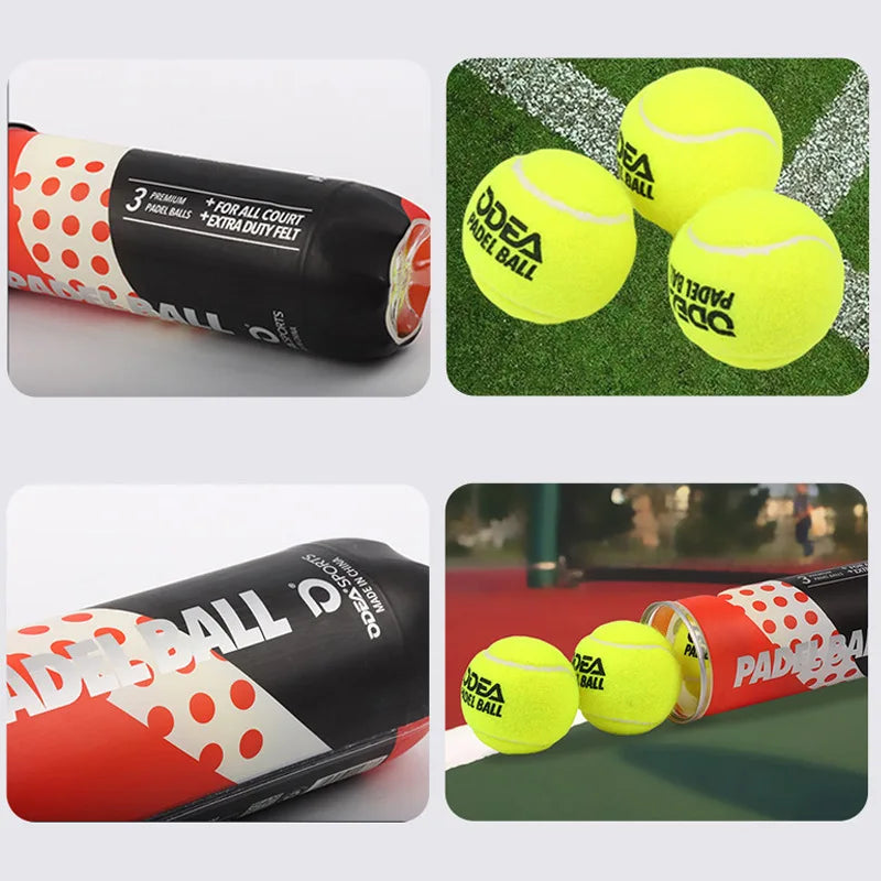 Yellow Rubber Padel Ball with Thick Inner Liner, 60 mm, 100 g - image 2