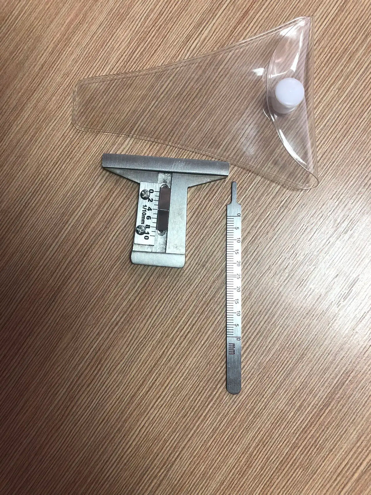 Stainless Steel Tire Tread Depth Ruler, 0-50 mm, Silver - image 3