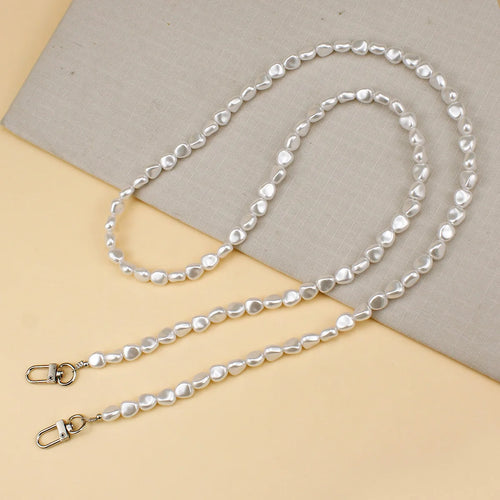 Luxury Pearl Mobile Phone Lanyard Long Crossbody Strap Lady Bead Bag Chain Anti-lost Cell
