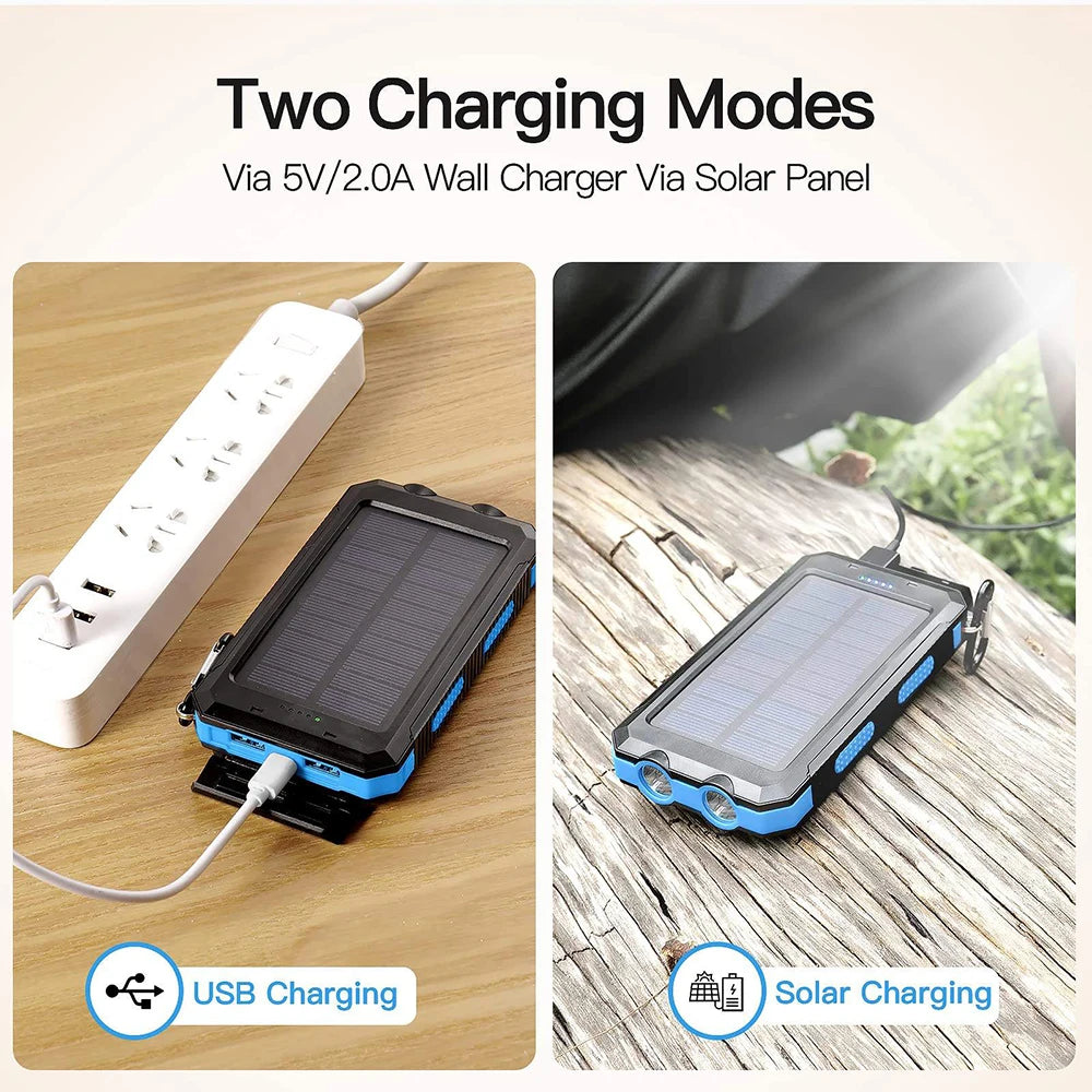 20,000mAh Solar Power Bank with Dual USB, Charges 2 Devices - image 4