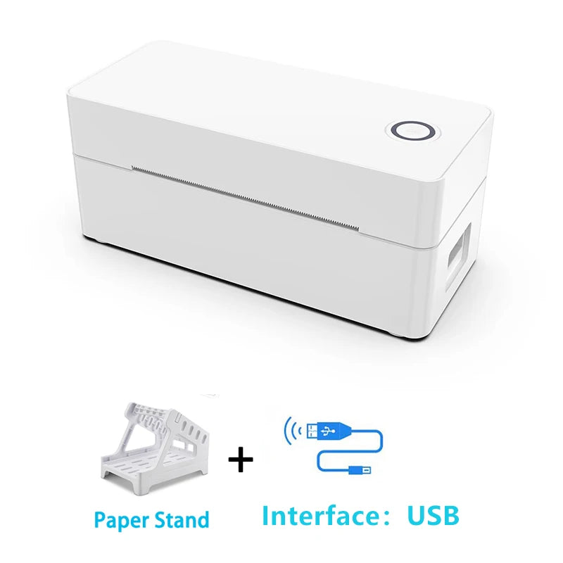100 mm Thermal Shipping Label Printer for 4x6 Labels, Built-In Battery
