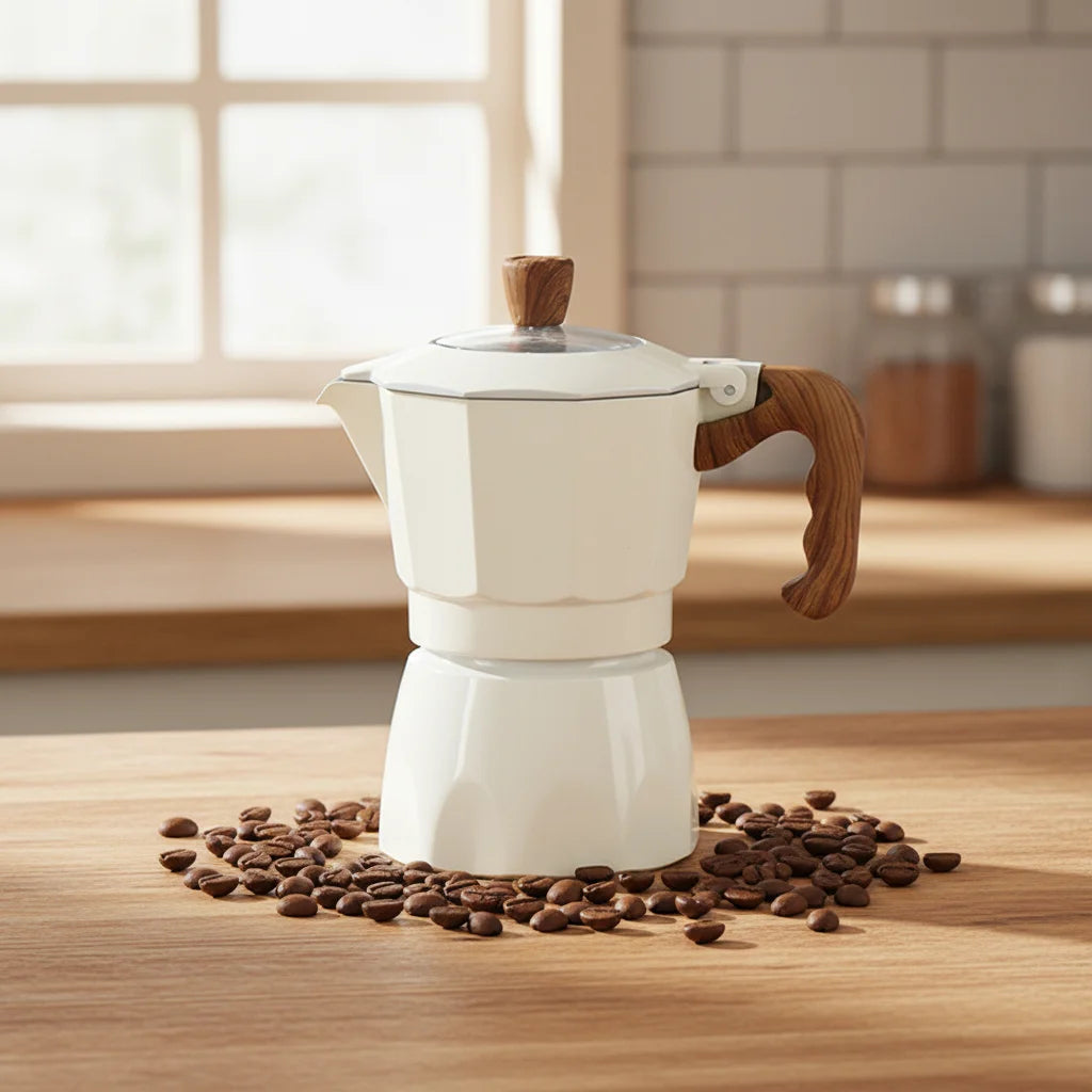 Double-Valve Aluminum Moka Pot Set, 150 ml or 300 ml Sizes - image 6