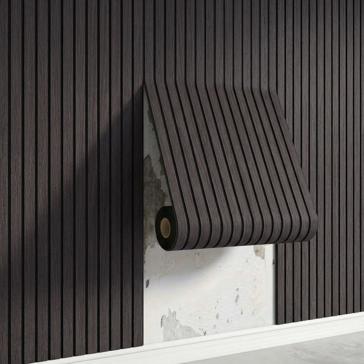 3D Wood Grain Grille Foam Wall Sticker, 40 x 300 cm, 3 mm Thick