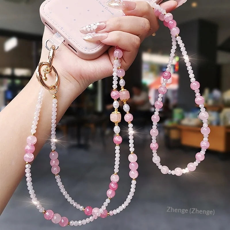 Crystal Mobile Phone Lanyard Crossbody Long Style Ins Women's Fashion Niche Exquisite