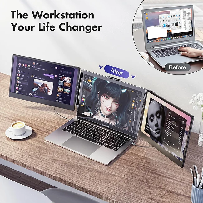 Products Portable Monitor for Laptop Dual Screen Triple Portable LED Screen Triple Screen