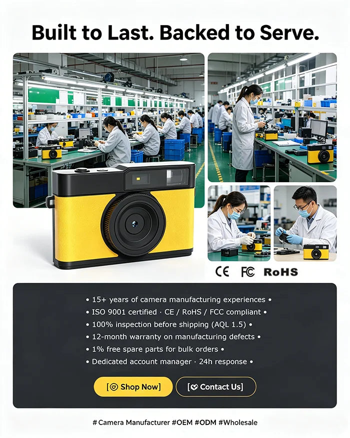Retro Screenless Digital Camera 8MP Sensor LED Flash Screenless Camera Built-in Battery 3